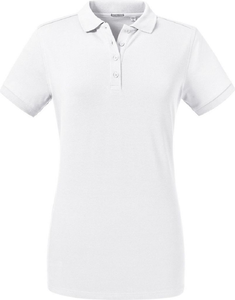 Russell - Dámske elastické polo tričko BC4665 (2XL) (Biela) Obrázok produktu 1