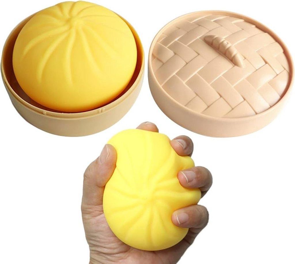 Hochwertiger, weicher Riesenknödel, Squishy Dumpling, Stressball, Anti-Stress-Fidget, TikTok-Fidget-Toy, Gelb