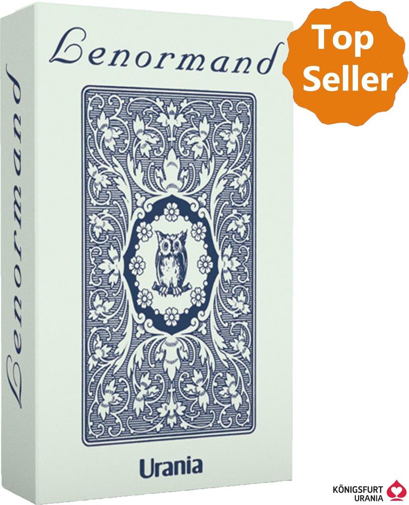Lenormand, blaue Eule, Wahrsagekarten