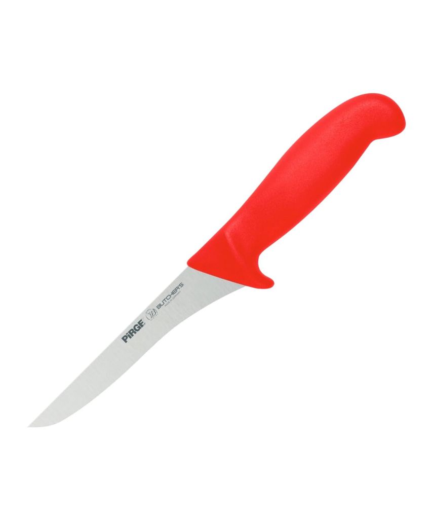 Pirge Butcher's Germany Profi Ausbeinmesser Rot 12 cm - Metzgermesser - Fleischermesser - Stechmesser - Harter Edelstahl Schlachtermesser