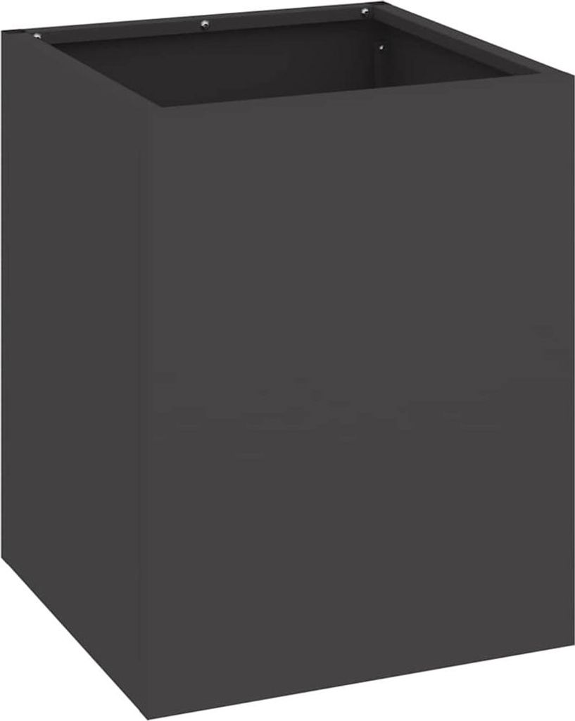 Garten-Pflanzgefäß Schwarz 32 x 32 x 40 cm Kaltgewalzter Stahl