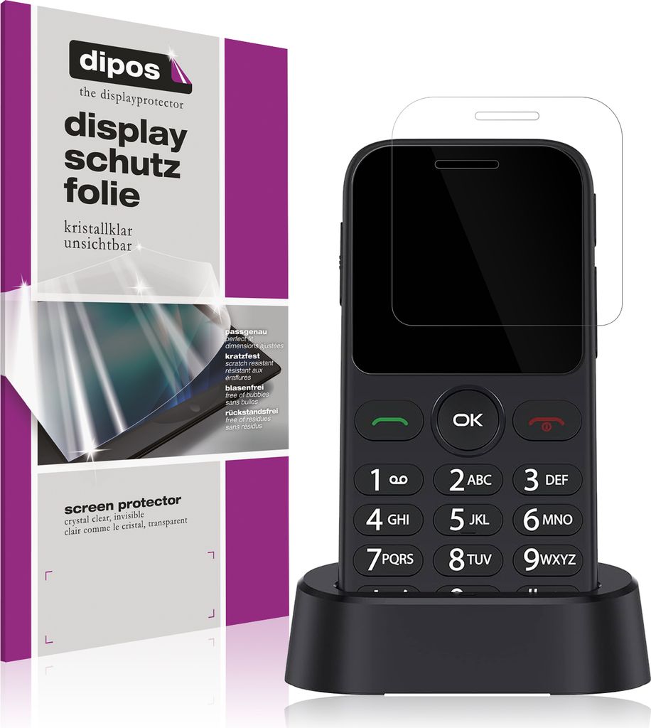 4x Schutzfolie für Alcatel 2020X klar Displayschutzfolie Folie Display Schutz dipos