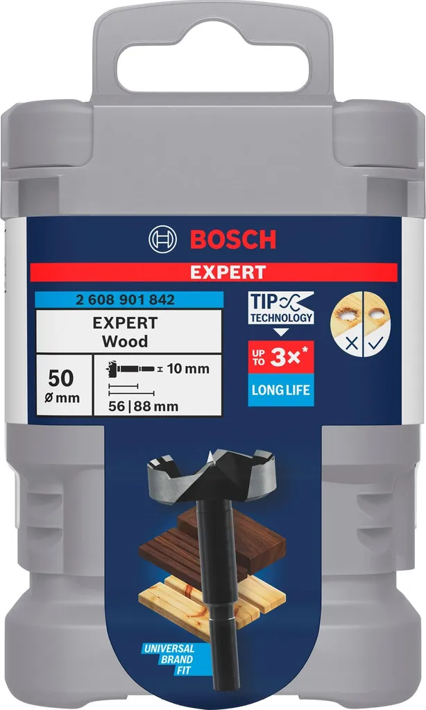 Fresa Forstner 50mm Expert per Legno - Alta Precisione Gambo 10mm
