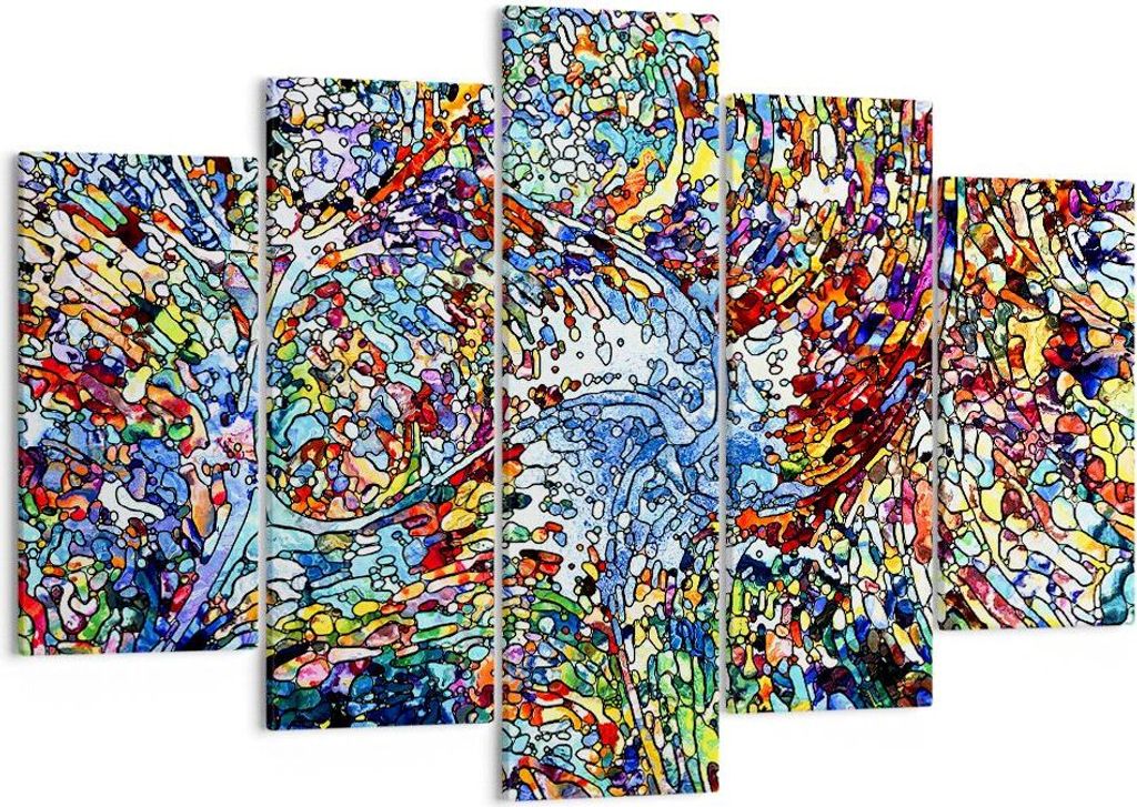 Bild auf Leinwand - Leinwandbild - Abstraktion modern - 150x100cm - Wand Bild - Wanddeko - Leinwanddruck - Bilder - Kunstdruck - Wanddekoration - L...