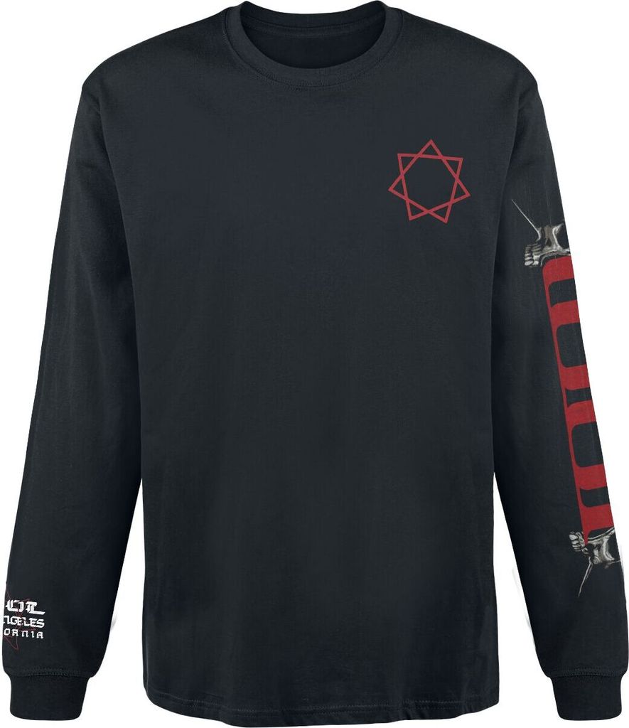 Tool Langarmshirt Herren Skull Spikes schwarz Band-Merch, Bands 100% Baumwolle S