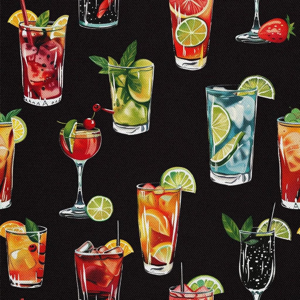 OUTDOOR DEKOSTOFFE OXFORD - Motiv Cocktail | DX8699