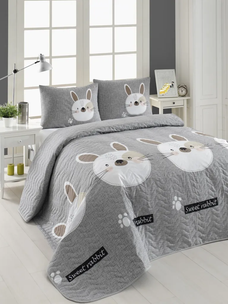 Couette L'Essentiel Linge de Maison Begonvilla EPJ6751 Gris 90g/m²