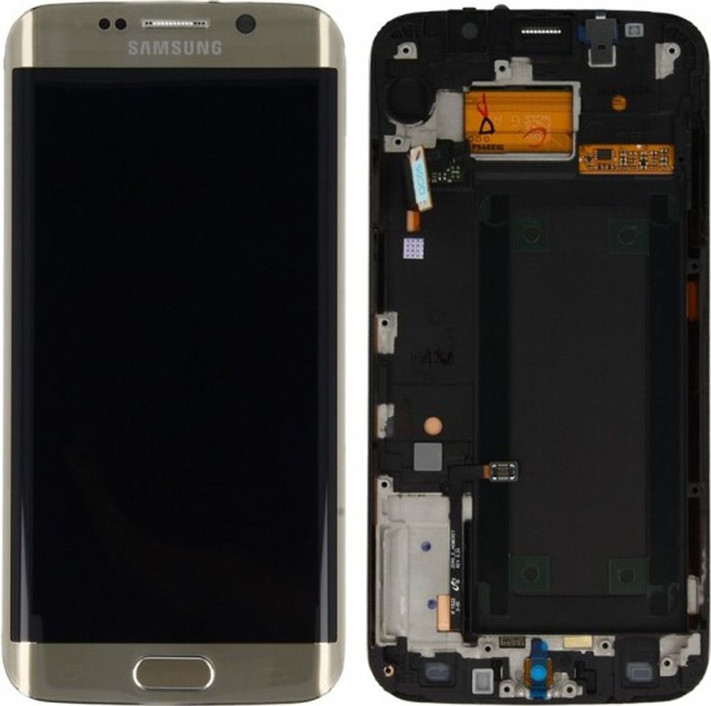 Display LCD Komplettset Touchscreen Gold für Samsung Galaxy S6 Edge G925 G925F - GH97-17162C
