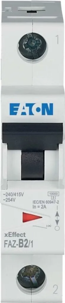 Eaton Disjoncteur FAZ-B2/1 278523 Courbe B 2A 1P pour Rail DIN