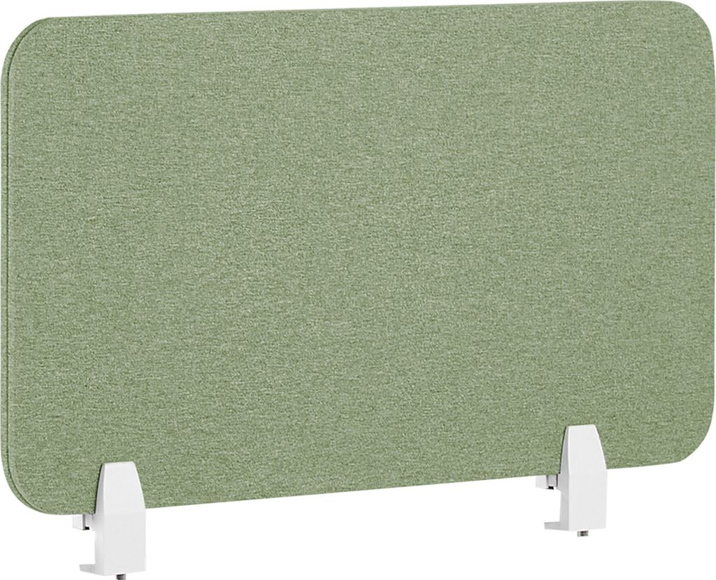 BELIANI Schreibtisch Trennwand Hellgrün Stoff PET Kunststoff 72 x 40 cm zum Aufstellen Klemmen Schallschutz Sichtschutz Pinnwand Büro Home Office