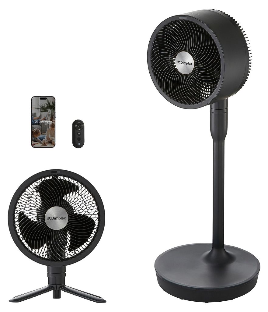 DUOCOOL Smart 2-in-1 Akkuventilator Kabellos, Stand- & Produktbild 