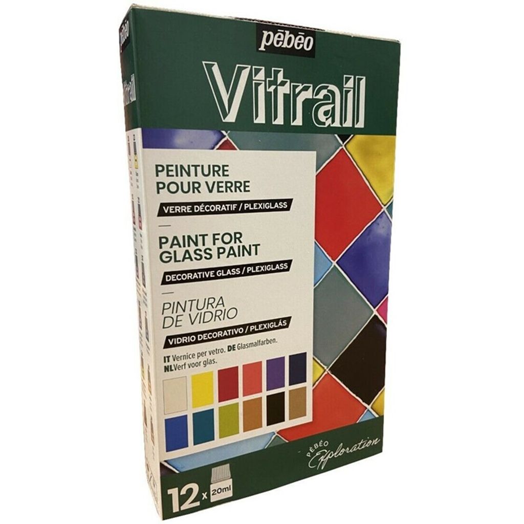 Pebeo Vitrail Discovery Collection, 12 x 20 ml. Produktbild 