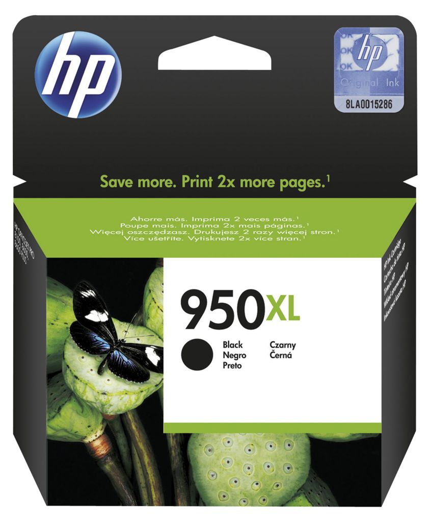 HP 950XL High Yield Black Original Ink Cartridge Cartuccia Immagine del prodotto 
