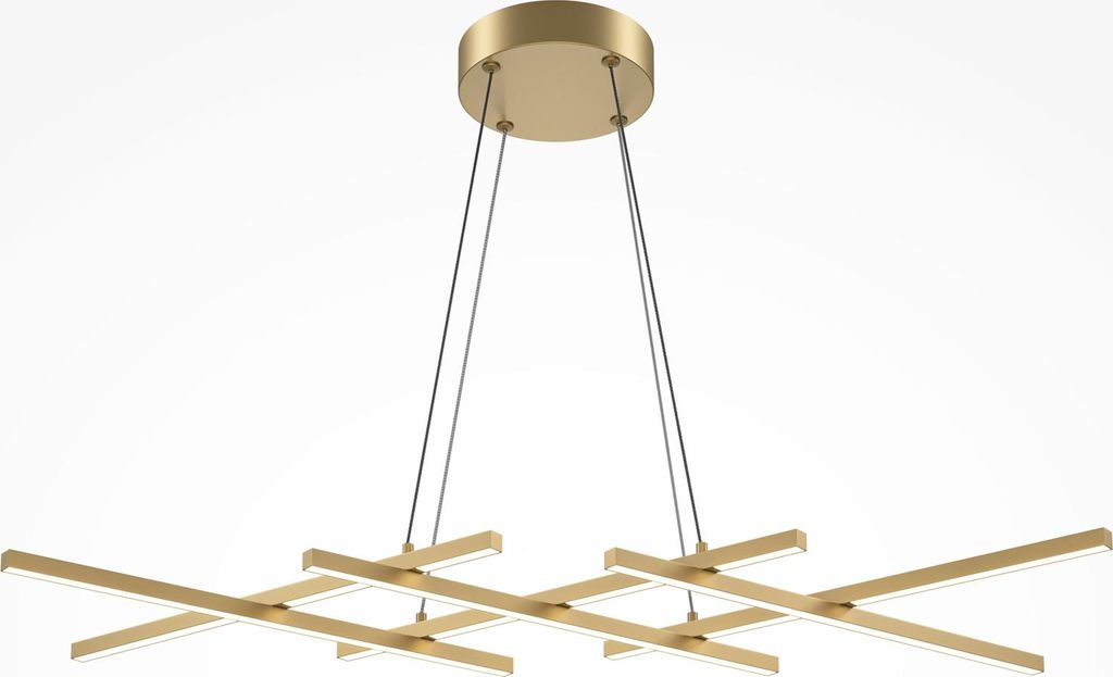 Maytoni Moderne Pendelleuchte Halo LED incl. in Messing aus Aluminium 40 W für Küche, Schlafzimmer, Wohnzimmer, Esszimmer, Lobby