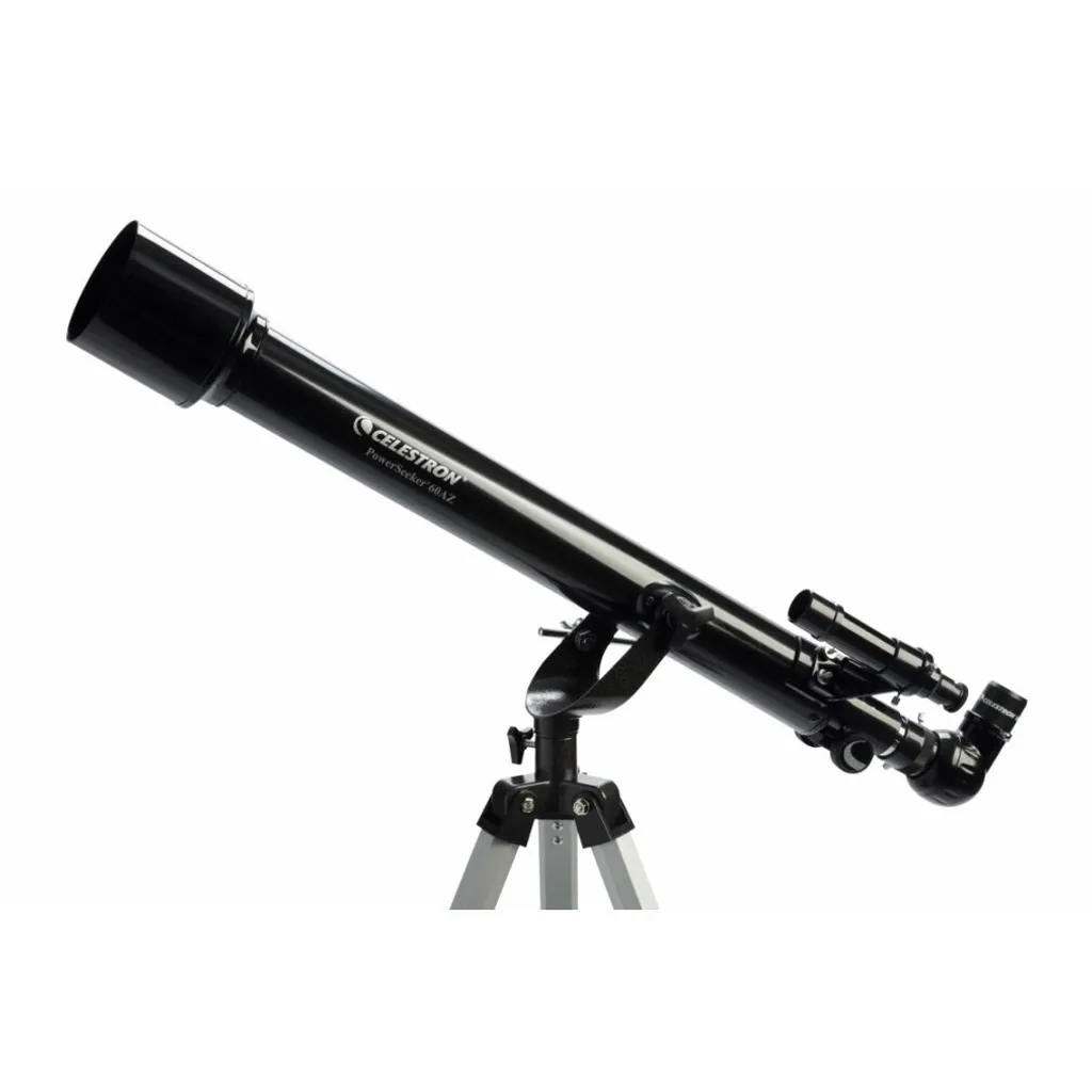 Réfracteur PowerSeeker 60AZ noir grossissement 175x lentilles traitées
