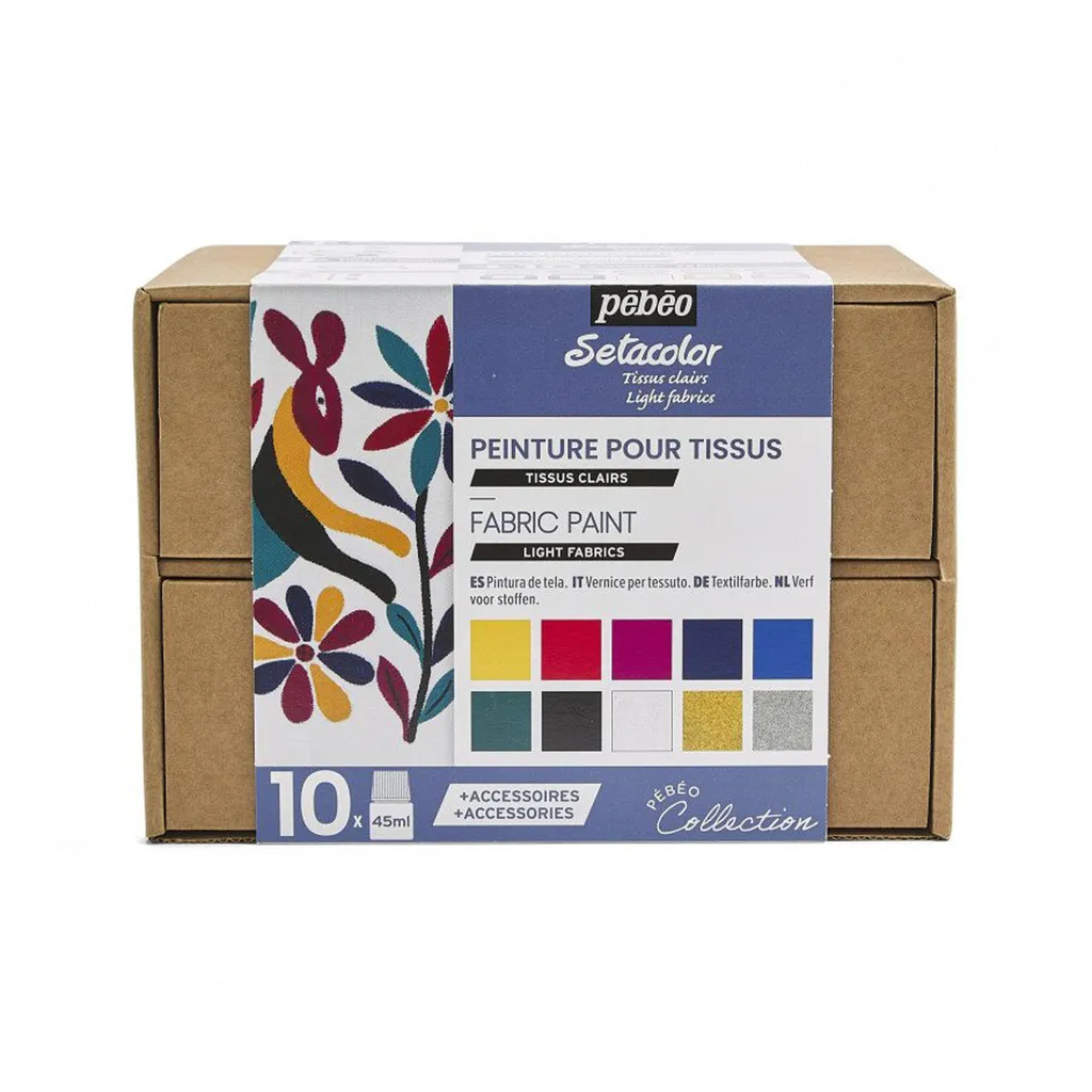 Customisation Vêtements : Coffret Setacolor Light Fabrics 10 Couleurs