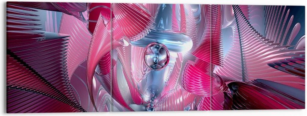 Bild auf Leinwand - Leinwandbild - Abstraktion Chemie Kybernetik - 150x50cm - Wand Bild - Wanddeko - Leinwanddruck - Bilder - Kunstdruck - Wanddeko...