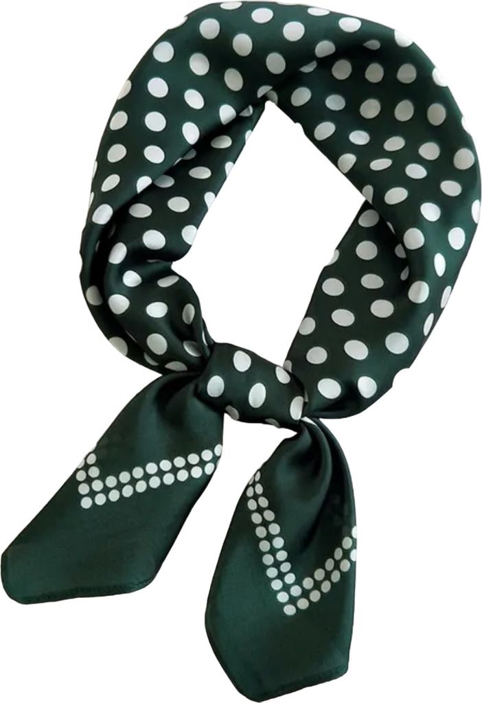 Halstuch Felicity - Stilvolles grünes Tuch mit Punkten für jede Gelegenheit KP33883