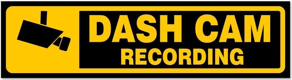 Kiwistar - Autoaufkleber - Gelb - Schwarz - 45 x 12 cm - Dashcam Recording - Hinweis Aufkleber Sticker für Auto, Kfz, Fahrrad, PKW, LKW