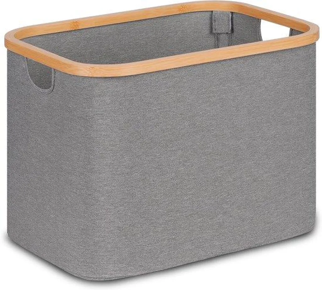 Panier à linge pliable gris 50L : fini l'encombrement en buanderie