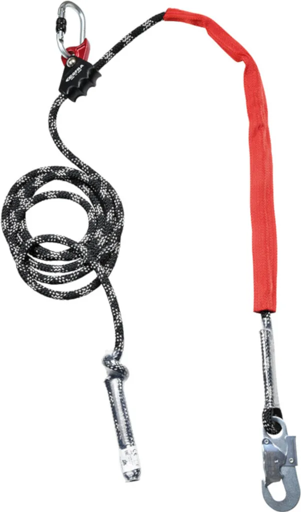 Corde de sécurité 4m pour travaux en hauteur avec frein amovible