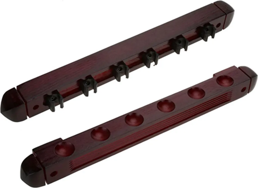 Rack de queue de billard en bois robuste pour 6 cannes de billard