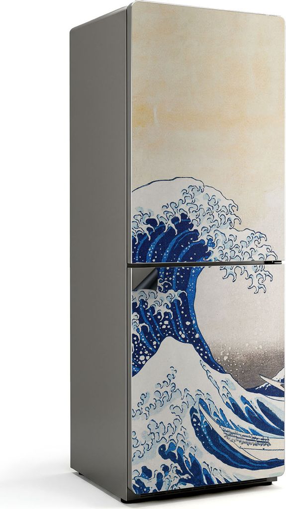 Die große Welle vor Kanagawa – Magnetische Kühlschrank Abdeckung – Dekorfolie magnetisch Küche – Kühlschrank Magnet Deko – selbstkleben...