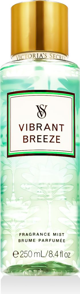 A bottle of Victoria's Secret Vibrant Breeze fragrance mist.