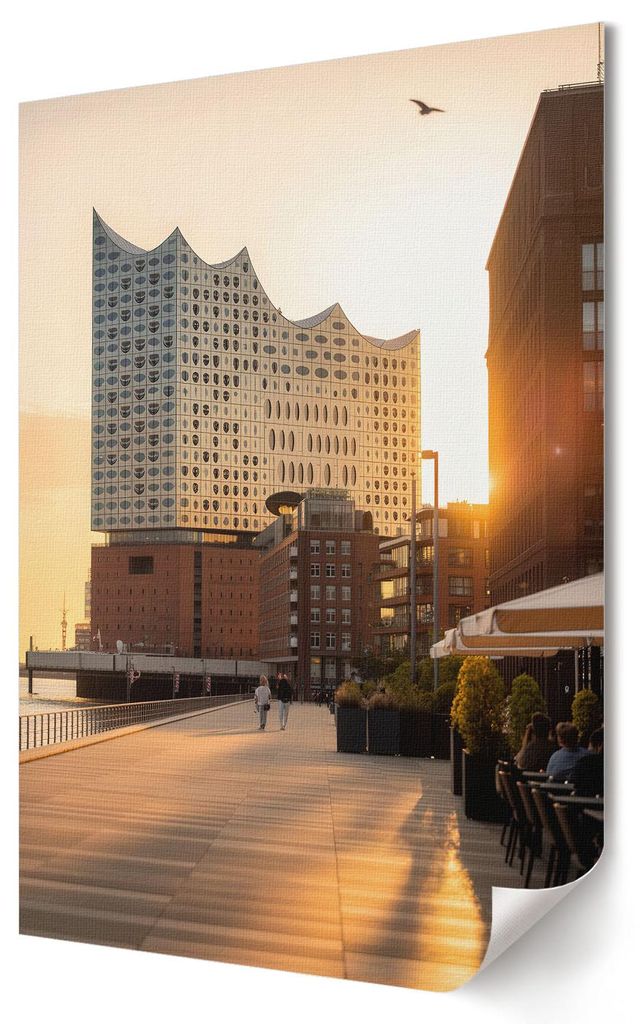 Sonnenuntergang- Kunstdruck A3 (29x42 cm) - Industriell, Modern- Wandbild für Wohnzimmer Schlafzimmer & Flur, Modernes Poster Wanddeko, Ungerahmt