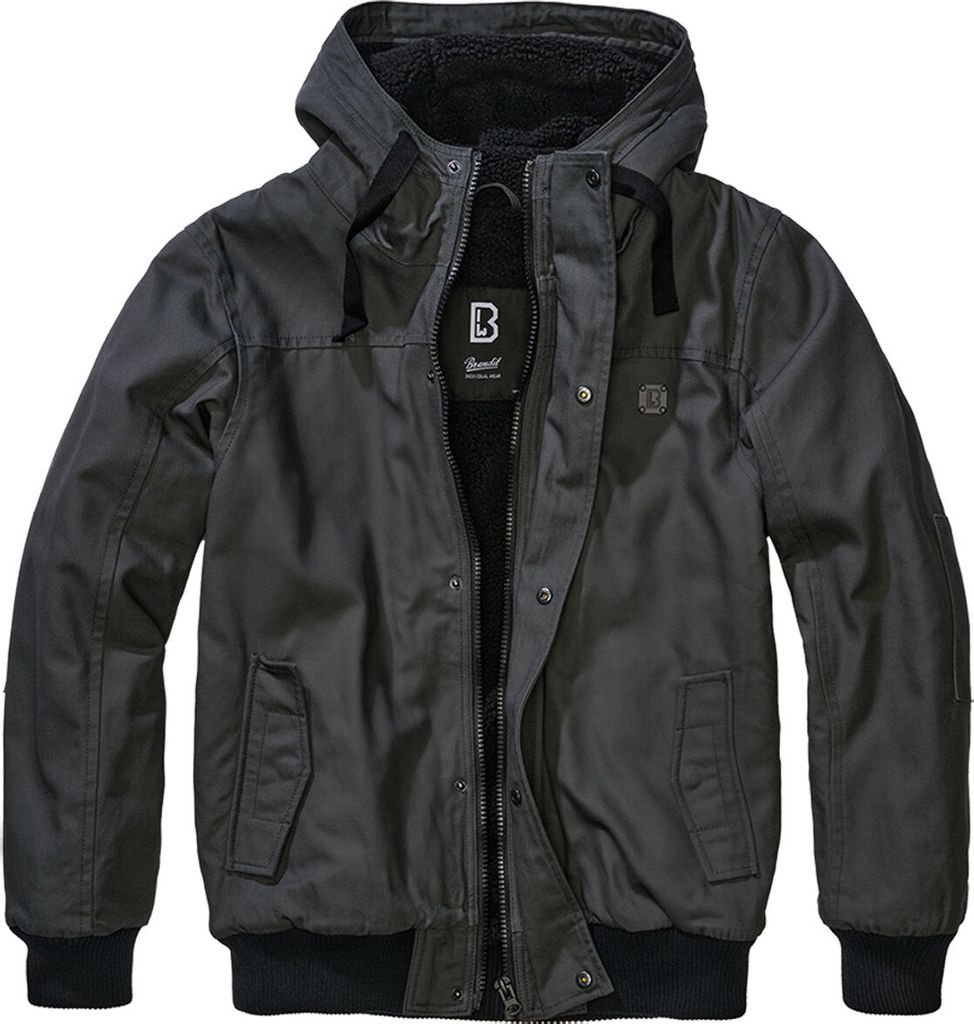 Brandit Winterjacke Herren Essential Jacket anthrazit Basics 100% Baumwolle XXL