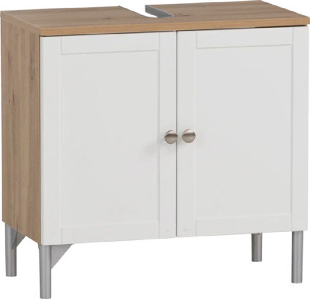 Waschbeckenunterschrank Möbelpartner Jesper BxHxT 60.2x58.5x32 cm artisan eiche-mattweiß