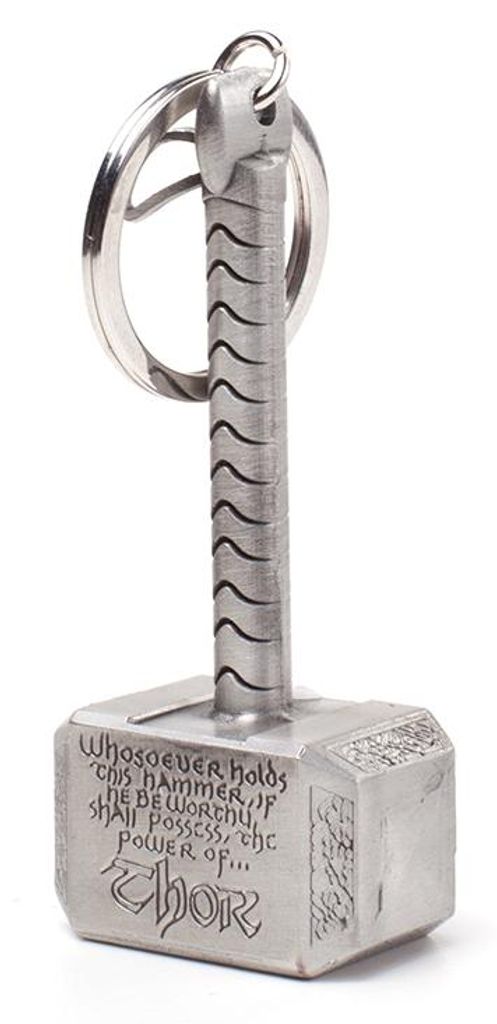 Marvel Metall Schlüsselanhänger 3D Thor Hammer Produktbild 