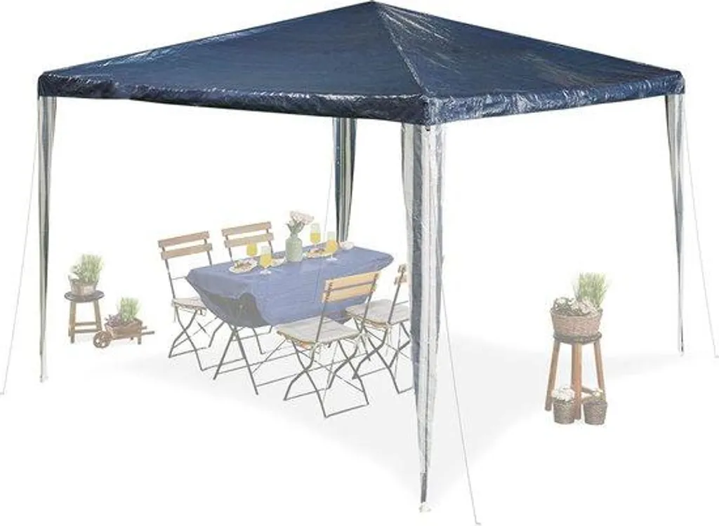 Tente événementielle 25x3m pour mariage et réception plein air bleu
