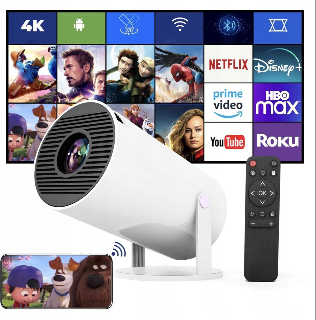 Netflix Projektor 4K Wifi Smart Tv 130 Zoll Projektor Mit Produktbild 