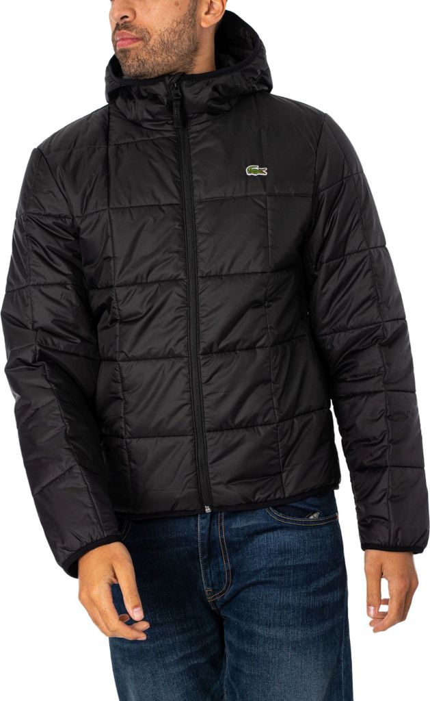 Lacoste Logo Puffer Jacke, Schwarz M Produktbild 