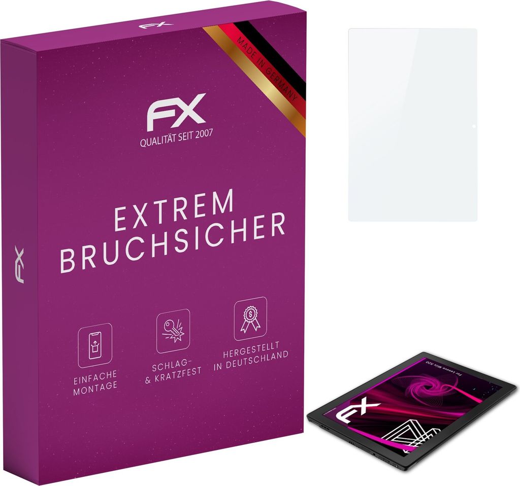 atFoliX FX-Hybrid-Glass Displayfolie kompatibel mit Lenovo Miix 520 Glasfolie