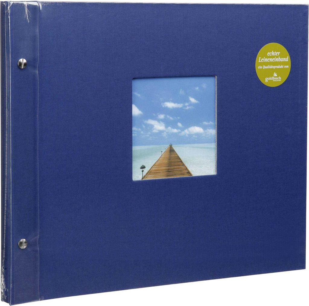 Goldbuch Bella Vista blau 39x31 Schraubalbum 40 weiße Seiten
