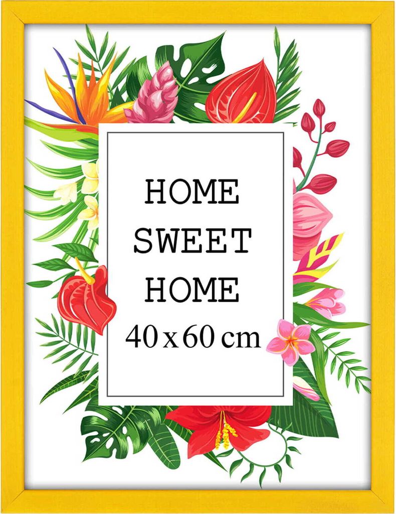 MG Design rám na obrazy 40 x 60 cm - farba žltá, z dreva, s Obrázok produktu 