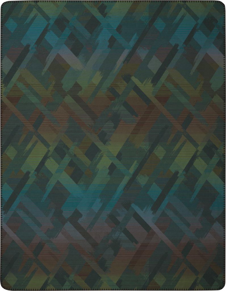 Biederlack Wohndecke mit Zierstich Mossy Glow Größe 150 x 200