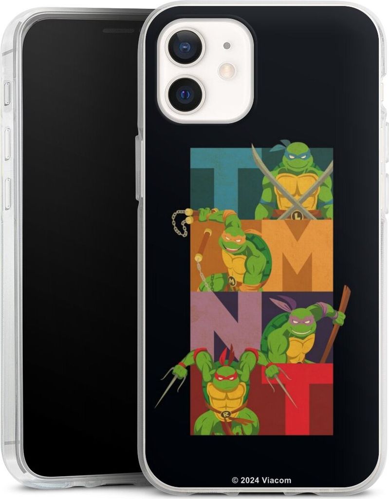DeinDesign Handyhülle für Apple iPhone 12 Silikon Hülle Case Smartphone Schutzhülle Fanartikel Offizielles Lizenzprodukt Teenage Mutant Ninja T...