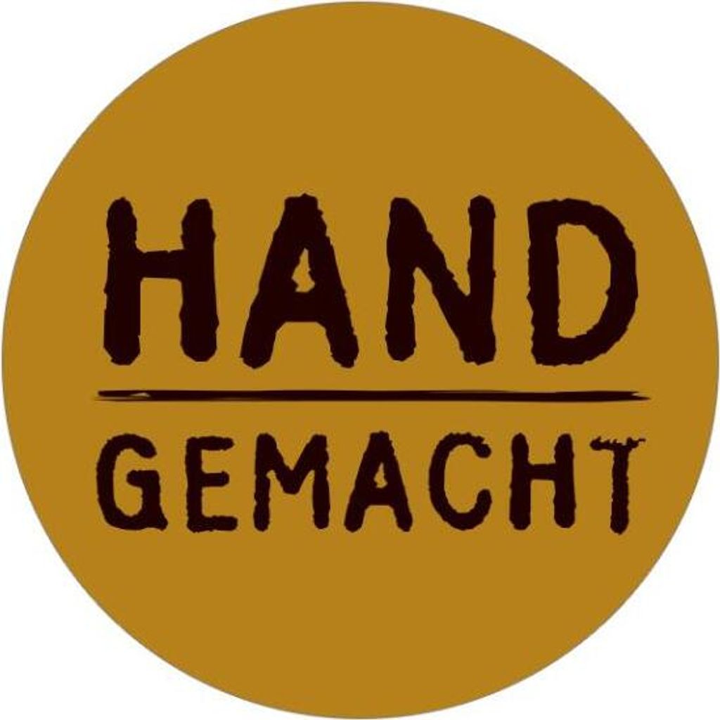 24x Sticker Handgemacht (Motiv 11) 4cm Geschenk Aufkleber runde Spruch Etiketten