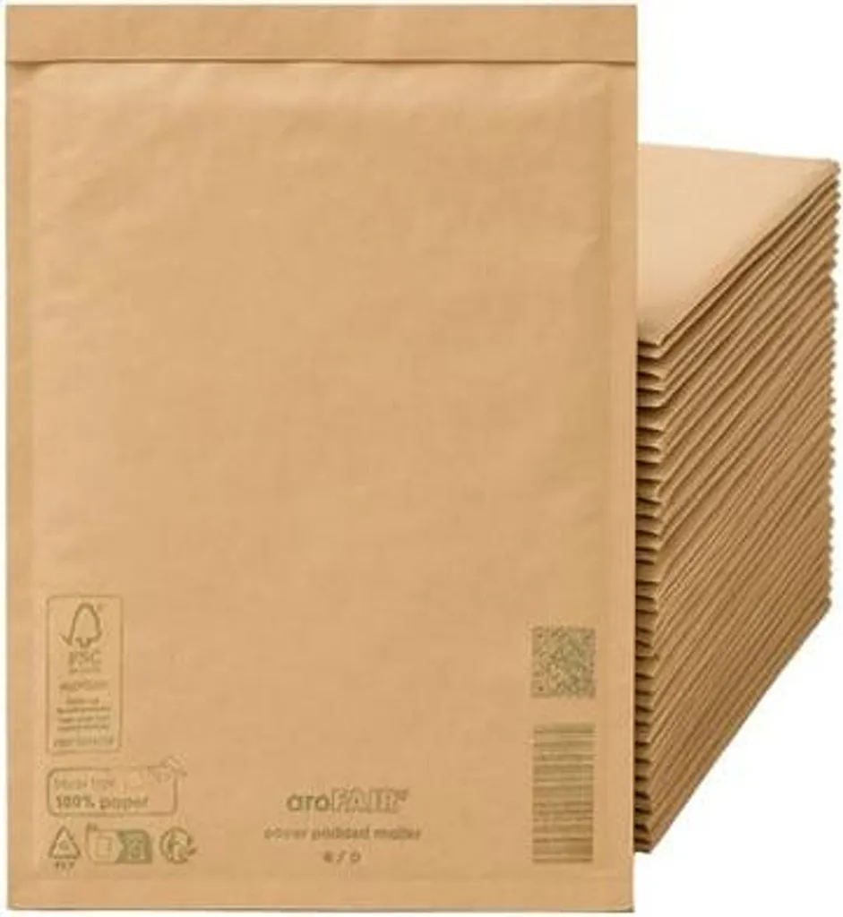 Pochettes d'expédition matelassées aroFAIR D14 - Carton de 100 unités