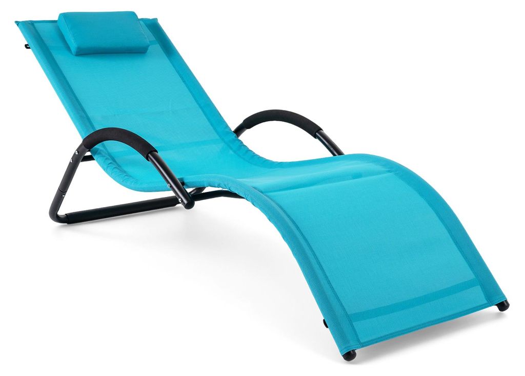 COSTWAY, transat pour sauna avec coussin de tête amovible, Image du produit 