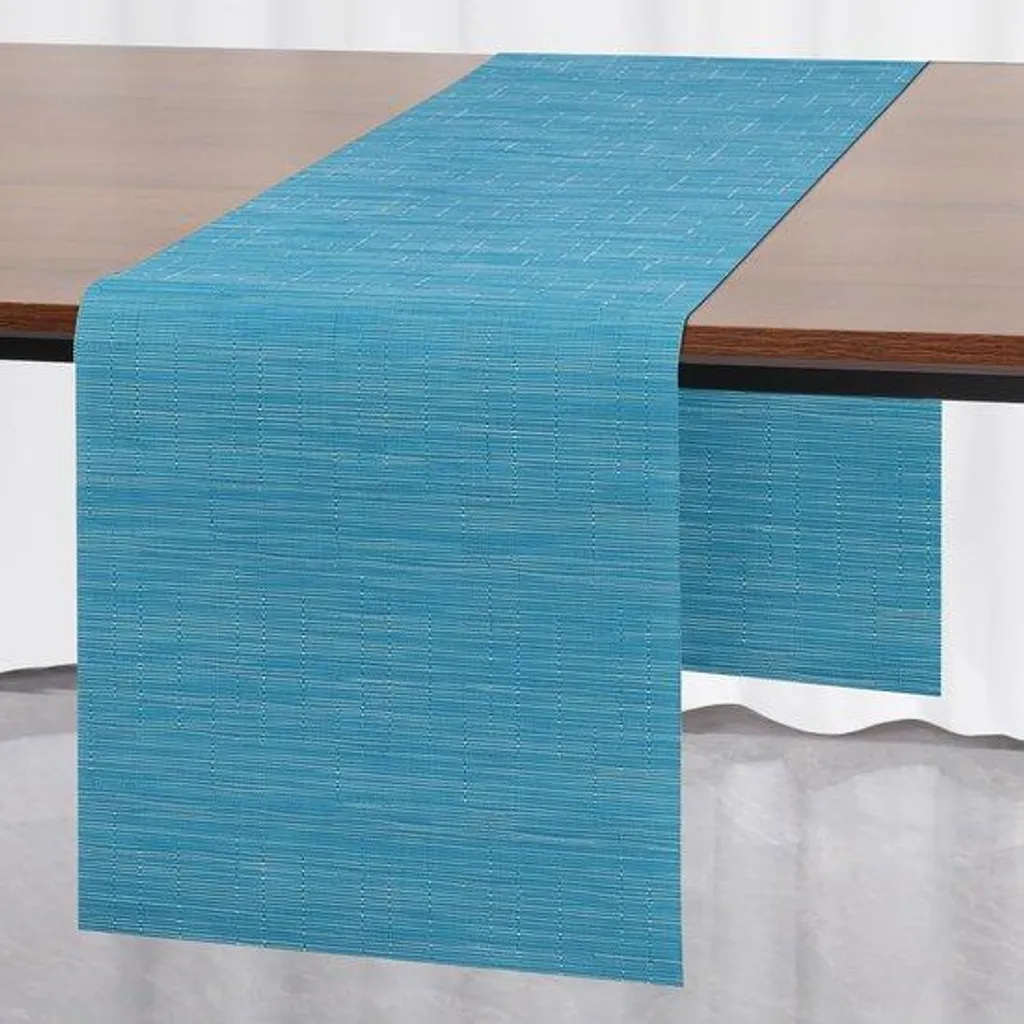 Nappe d'extérieur en PVC moderne et résistante au feu bleue 30x140cm