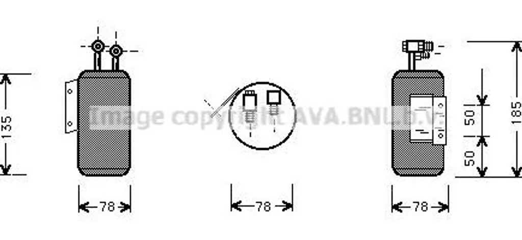 Sécheur de Climatisation AVA VND169 OE 176820191 pour Toledo et Corrado