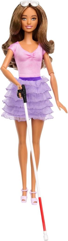 Barbie Fashionista Bambola Viola Con Volant Immagine del prodotto 