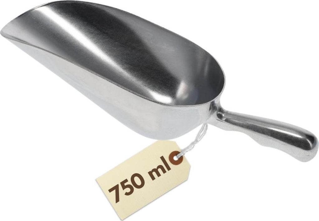 Aluminium Abwiegeschaufel 750 ml Rund Futterschaufel Alu Produktbild 