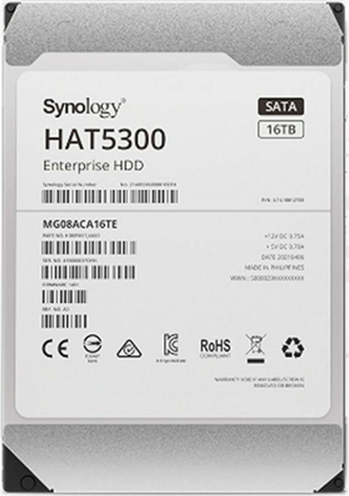 Synology HAT5300-16T interne Festplatte 16 TB 7200 RPM 512 MB 3,5" Serial ATA III