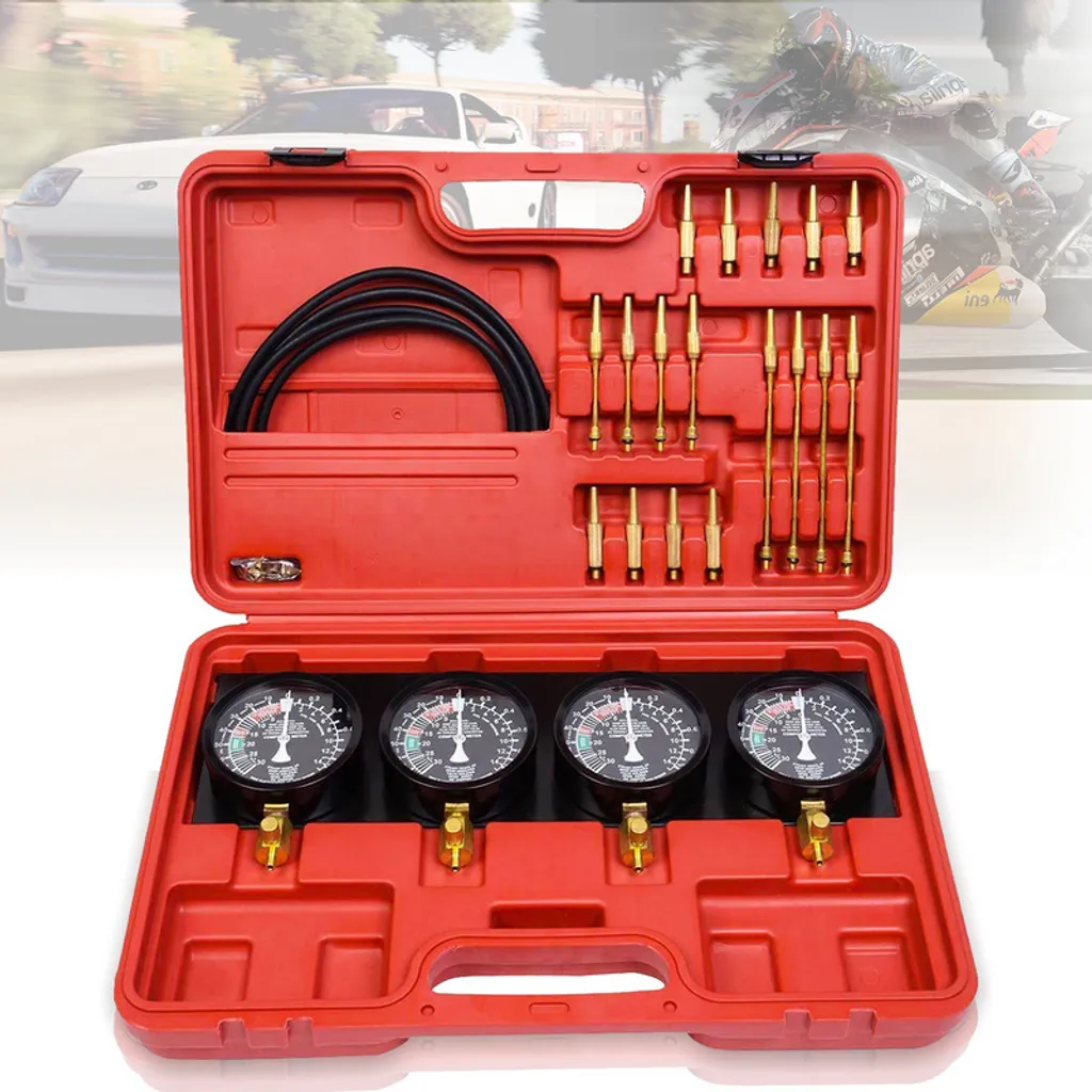 Kit Sincronizzatore Carburatori Professionali Jiubiaz 4 Manometri