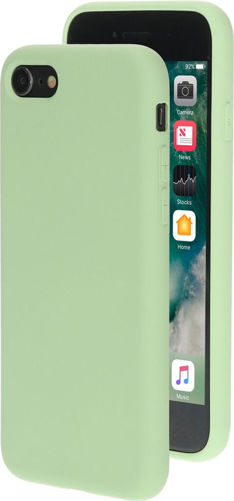 Mobiparts iPhone SE (2022) Silikon Hülle Backcover - Pistache Green
